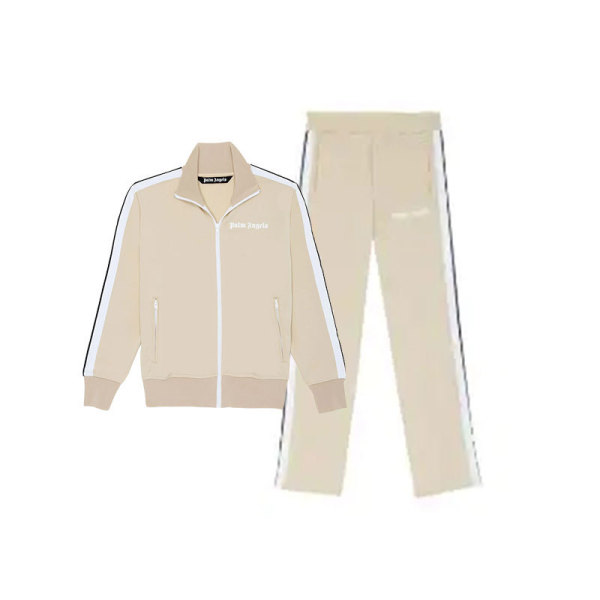 Men's Plus Size Strpe Color Block Zipper Sweatshirt Two Piece Pants Set GXWF-qn003