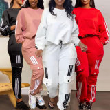 Plus Size Casual Long Sleeve Pullover And Pants Two Piece Set NY-10606