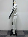 Plus Size Casual Long Sleeve Pullover And Pants Two Piece Set NY-10606