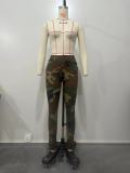 Camouflage Print Casual Tight Pencil Pants OD-8624