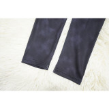 Solid Color Long Sleeve Tight Sport Two Piece Pants Set YF-10645