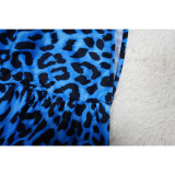 Leopard Print Long Sleeve Long Shawl Top YF-10620
