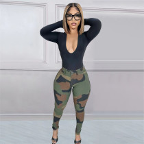 Camouflage Print Casual Tight Pencil Pants OD-8624