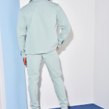 Men's Plus Size Solid Multi-Pockets Slim Two Piece Pants Set GXWF-FJ-088