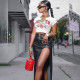Sexy High Split Half Body Skirt FL-23492