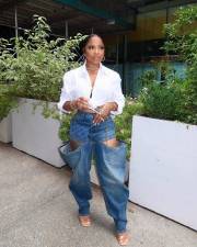 Fashion Irregular Hollow Out Jeans MEM-88522