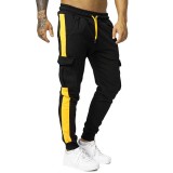 Men's Casual Sport Padded Plush Color Block Pant GXWF-CK-100
