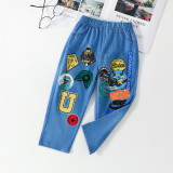 Kids Boy Girl Faux Denim Print Pants YKTZ-2322