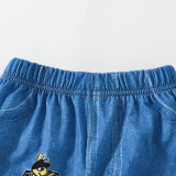 Kids Boy Girl Faux Denim Print Pants YKTZ-2322