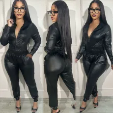 Casual Long Sleeve Zipper Hoodies Sport 2 Piece Pants Set AIL-255