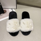 Pearl Home Furry Flat Slippers ZFLX-FL-73