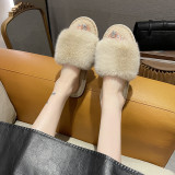 Solid Fashion Warm Home Plush Slippers ZFLX-FL-76