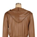 Casual Long Sleeve Zipper Hoodies Sport 2 Piece Pants Set AIL-255