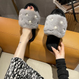 Pearl Home Furry Flat Slippers ZFLX-FL-73