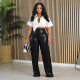 Solid Color Wide Leg Casual Pant YS-867