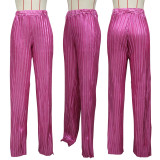Solid Color Wide Leg Casual Pant YS-867