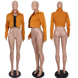 Solid Color Long Sleeve Short Jackets YD-1168-F5