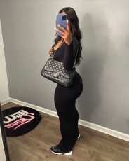 Solid Color Long Sleeve Slim Maxi Dress YH-5337