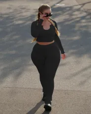 Plus Size Long Sleeve Solid Pullovers Two Piece Set FNN-8721