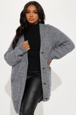 Casual Long Sleeve Knits Cardigan Sweater YH-5321