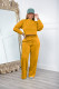 Solid Color Long Sleeve Loose Two Piece Pants Set YH-5331