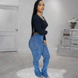 Fashion Furry Slim Stacked Pants CH-23101