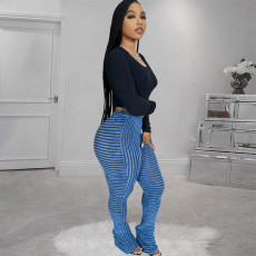 Fashion Furry Slim Stacked Pants CH-23101