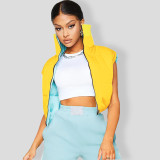 Contrast Color Sleeveless Pad Thicken Vest Jacket SFY-483