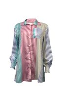 Fashion Stripe Print Long Sleeve Shirt GDNY-002
