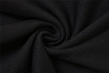 Solid Rib Knit Sport Fitness Jumpsuit XEF-36414