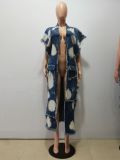 Fashion Chain Patchwork Sleeveless Denim Split Long Coat CM-8696