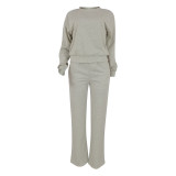 Casual Long Sleeve Sweatshirt And Pants Two Piece Set FENF-284