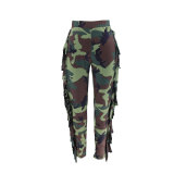 Casual Camouflage Print Tassel Pants HNIF-102