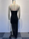 Plus Size Sequin Patchwork Sleeveless Tube Tops Maxi Dress NY-2863