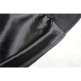 Pleated Long Solid Color Irregular Shawl Blouse YF-10623