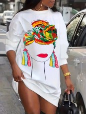 Casual Print Long Sleeve Pullover Sweatshirt SH-390788
