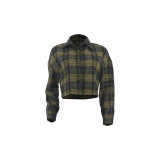 Fashion Plaid Print Shirt Jacket FOSF-8375