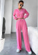 Fashion Solid Long Sleeve Hooded Straight Pants Two Piece Set YD-8787-D8