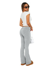 hion Slim Low Waist Flare Pants HNIF-155