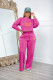 Letter Print Long Sleeve  Sweatshirt And Pants Thickened Two Piece Set XMF-318