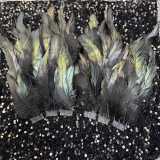 Plus Size Feather Patchwork Sequin Tobe Tops Mini Dress NY-2852