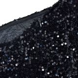 Fashion Single Shoulder Sequin Split Mini Dress BY-6719