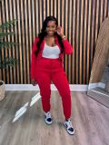 Patchwork Padded Casual Sports Hooded Two Piece Set AL-7507