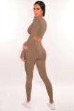 Fashion Sports Square Neck Yoga Two Piece Pants Set MZ-2822