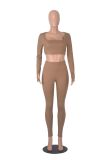 Fashion Sports Square Neck Yoga Two Piece Pants Set MZ-2822