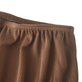 Solid Color Square Neck Slim Two Piece Skirt Set  MZ-2823