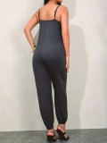 Solid Color Sling Slim Jumpsuit ZDF-31290
