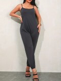 Solid Color Sling Slim Jumpsuit ZDF-31290