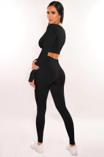 Fashion Sports Square Neck Yoga Two Piece Pants Set MZ-2822