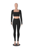 Fashion Sports Square Neck Yoga Two Piece Pants Set MZ-2822